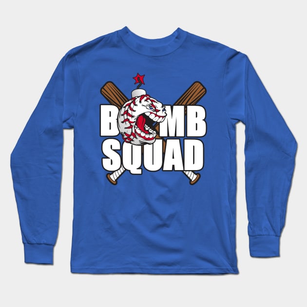 Bomb Squad Baseball White Long Sleeve T-Shirt by DavesTees